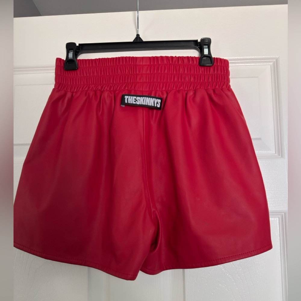 The Skinny’s Red faux leather Women's boxer Shorts size small - Picture 3 of 10